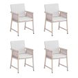 Set de 4 Chaise d’extérieur Kick Sia - Beige