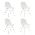 Ensemble de 4 Chaise d’extérieur Kick Sol - Blanc