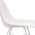 Ensemble de 4 Chaise d’extérieur Kick Sol - Blanc