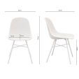 Ensemble de 4 Chaise d’extérieur Kick Sol - Blanc