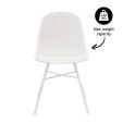 Ensemble de 4 Chaise d’extérieur Kick Sol - Blanc