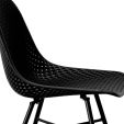 Ensemble de 4 Chaise d’extérieur Kick Sol - Noir