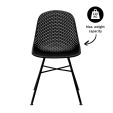 Ensemble de 4 Chaise d’extérieur Kick Sol - Noir