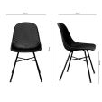 Ensemble de 4 Chaise d’extérieur Kick Sol - Noir