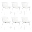 Set de 6 Chaise d’extérieur Kick Lot - Blanc