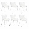 Set de 6 Chaise d’extérieur Kick Lot - Blanc