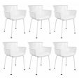 Set de 6 Chaise d’extérieur Kick Otis - Blanc