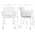 Set de 6 Chaise d’extérieur Kick Otis - Blanc