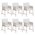 Set de 6 Chaise d’extérieur Kick Sia - Beige