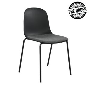 Chaise de salle à manger Kick Bow - Noir