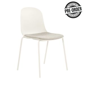 Chaise de salle à manger Kick Bow - Ivoire