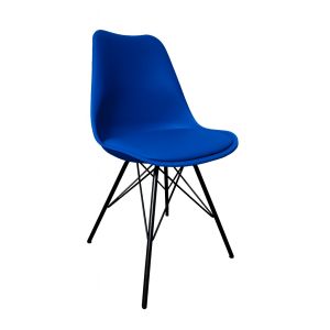 Chaise scandinave Kick Metal Luuk - Bleu foncé