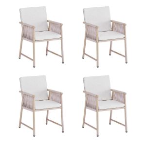 Set de 4 Chaise d’extérieur Kick Sia - Beige