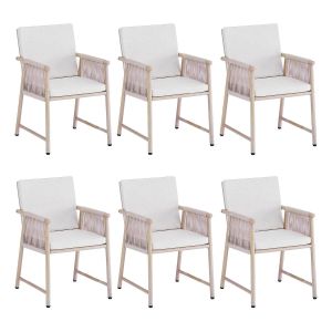 Set de 6 Chaise d’extérieur Kick Sia - Beige