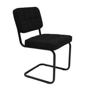 Chaise tubulaire Kick Yves - Noir