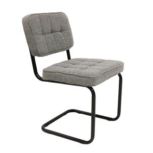 Chaise tubulaire Kick Yves - Gris