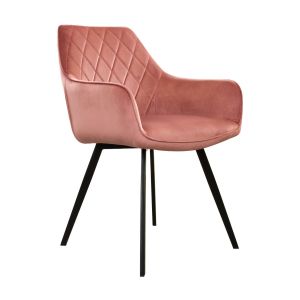 Chaise pour salle à manger Kick Velvet Karl - Rose