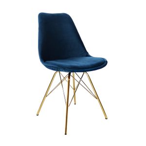 Chaise scandinave Kick - Bleu foncé