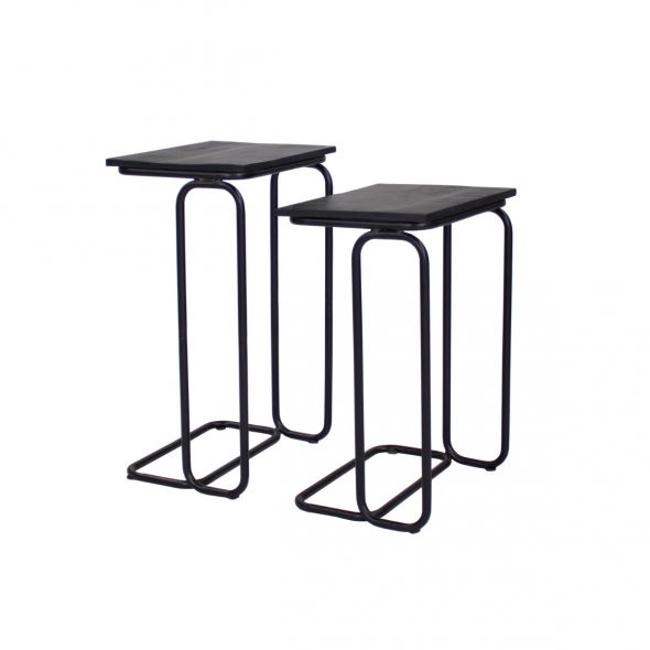 Table d'appoint Kick Noah ensemble de 2 - Noir