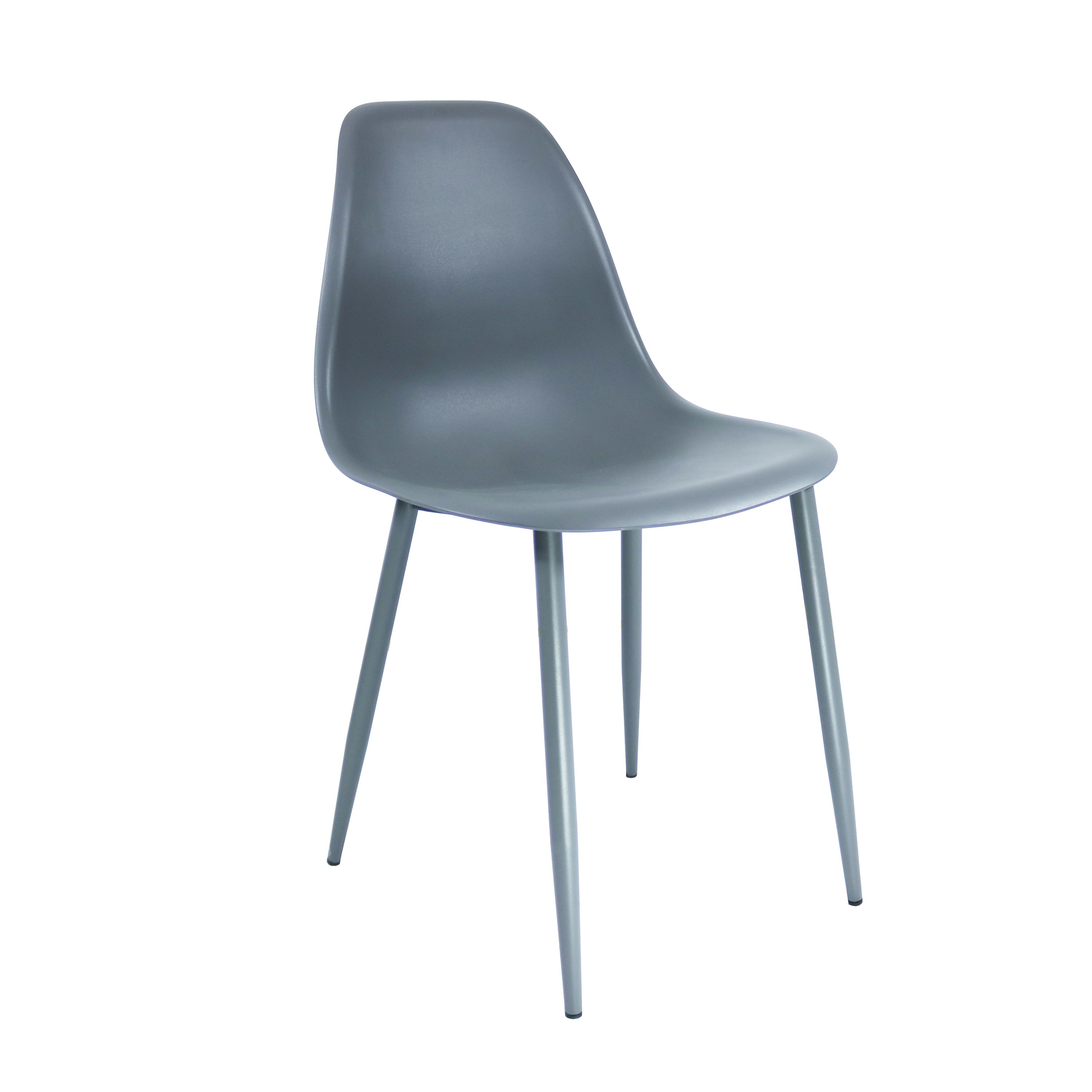 AS, Chaise design en plastique, Gris