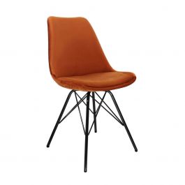 Chaise scandinave Kick Velvet - Orange - Orange