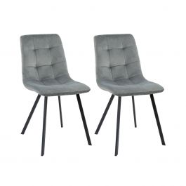 Set de 4 Chaise salle à manger Kick Monz - Gris