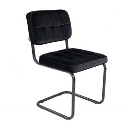 Chaise tubulaire Kick Ivy - Noir