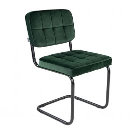 Chaise tubulaire Kick Ivy - Vert foncé