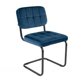 Chaise tubulaire Kick Ivy - Bleu foncé