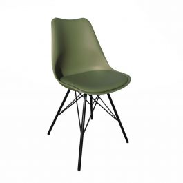 Chaise scandinave Kick Metal Luuk - Vert foncé