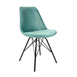 Chaise scandinave Kick Velvet - Vert menthe - Vert menthe