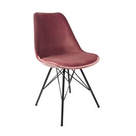 Chaise scandinave Kick Velvet - Rose - Rose