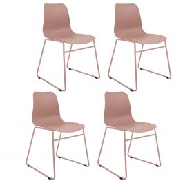 Set de 4 Chaise de jardin Kick Kiki - Rose