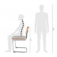 Chaise tubulaire Kick Kai - Champagne