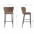 Tabouret de bar Kick Bo - Taupe