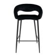 Tabouret de bar Kick Lenn - Velvet - Noir