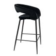 Tabouret de bar Kick Lenn - Velvet - Noir