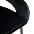 Tabouret de bar Kick Lenn - Velvet - Noir