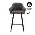Tabouret de bar Kick Lynn - Gris foncé