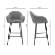 Tabouret de bar Kick Mats - Gris