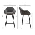 Tabouret de bar Kick Mats - Gris foncé
