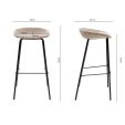 Tabouret de bar Kick Riga - 80cm - Taupe