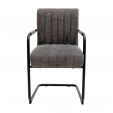 Chaise tubulaire Kick Isa - Gris foncé