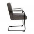 Chaise tubulaire Kick Isa - Gris foncé