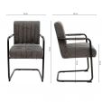 Chaise tubulaire Kick Isa - Gris foncé