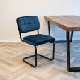 Chaise tubulaire Kick Ivy - Bleu foncé