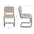Chaise tubulaire Kick Ivy - Champagne