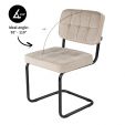 Chaise tubulaire Kick Ivy - Champagne