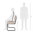Chaise tubulaire Kick Ivy - Champagne