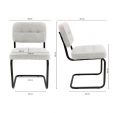 Chaise tubulaire Kick Yves - Blanc